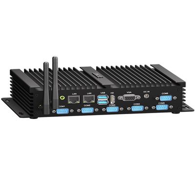 JOVCOR Industrial Mini PC, Fanless PC with i7 8550U, 8GB RAM 256GB SSD, 2 x 2.5G Gigabit Ethernet, Support Win 11 Pro, WiFi5 BT4.2, for Industrial, Business