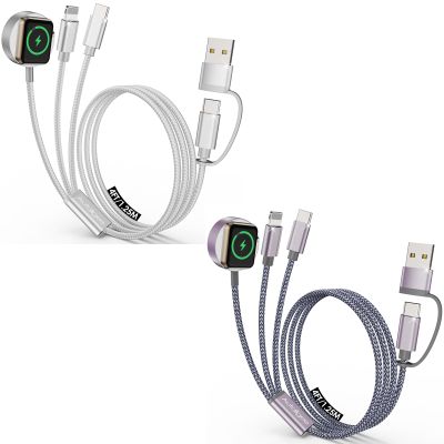 Autallgee White and Gray Multi Charging Cable