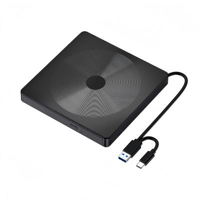 External DVD Drive USB 3.0/USB-C Portable, CD DVD Burner Writer for Laptop PC, External CD Drive Compatible with Windows 11/10/8/7, Mac OS, Linux Desktop