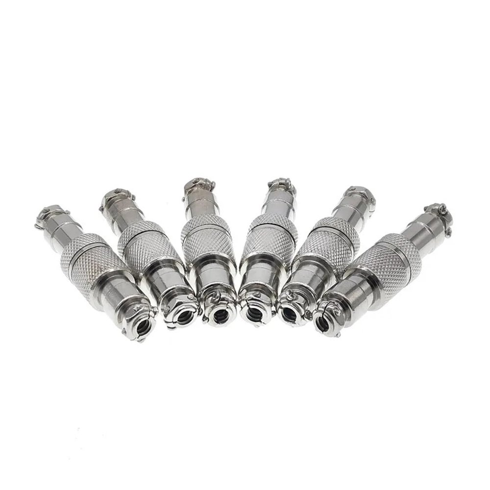 BHUPWZE 5pcs GX12 Cable Butt Joint Connector Push Pull Circular Plug 2pin3pin4pin5pin6pin 5A 125v Male-Female Connectors(4 pin5pcs)