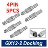 BHUPWZE 5pcs GX12 Cable Butt Joint Connector Push Pull Circular Plug 2pin3pin4pin5pin6pin 5A 125v Male-Female Connectors(4 pin5pcs) view 2