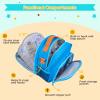 Hautton Travel Case Compatible with YOTO Mini, Carrying Case Portable Storage Bag for Audio Music Player, Headphones, Audio Cards and Accessories, Gift for Kids -Blue view 4