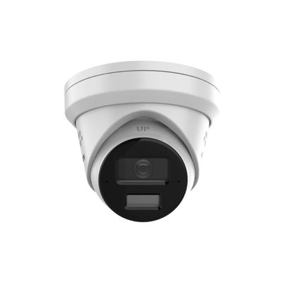 DS-2CD2383G2-LI2U/SL 4K 8MP Acusense Strobe Light and Audible Warning Smart Hybrid Light POE Turret Dome, 2.8mm Wide Angle Lens, H.265+, 120dB WDR, Human/Vehicle Detection, Built-in arrayed Dual-mic