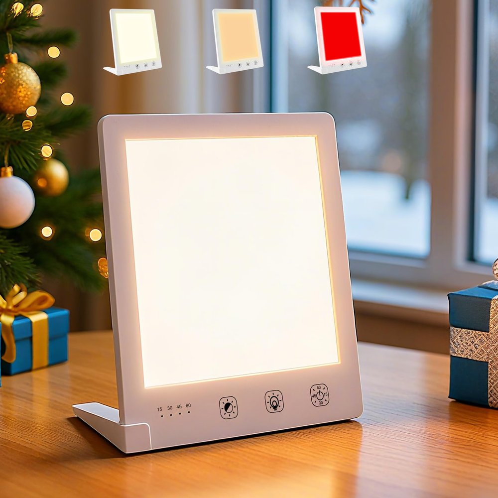 DABLEIBEN Sun Light Therapy Lamp, 10000 Lux & Red Light for Face, UV-Free