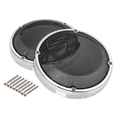 6.5 Inch Motorcycle Saddlebag Lid Speaker Grilles Compatible with Touring Road King Street Electra Models 1983 2022 Universal Fit