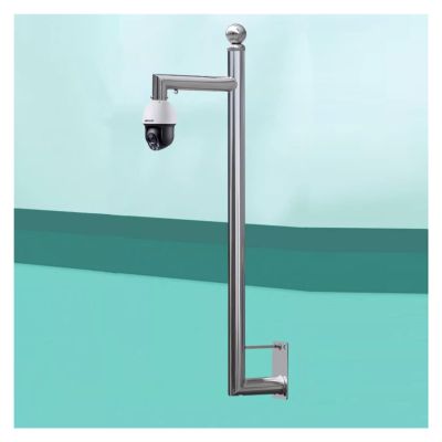 Wall-mount CCTV Pole 19 39 47 59 78.7in, Universal Security Camera Holder Easy Install & Disassemble, Surveillance Stand for Parking Lot/Farm/Estate(Light Coffee,1.2m/47.2 in)