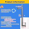 Wall-mount CCTV Pole 19 39 47 59 78.7in, Universal Security Camera Holder Easy Install & Disassemble, Surveillance Stand for Parking Lot/Farm/Estate(Light Coffee,1.2m/47.2 in) view 2
