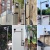 Wall-mount CCTV Pole 19 39 47 59 78.7in, Universal Security Camera Holder Easy Install & Disassemble, Surveillance Stand for Parking Lot/Farm/Estate(Light Coffee,1.2m/47.2 in) view 3