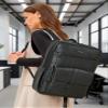 Shrrie 16 inch Vegan Leather Laptop Backpack with USB Charger view 2