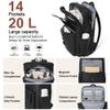 Shrrie 16 inch Vegan Leather Laptop Backpack with USB Charger view 3
