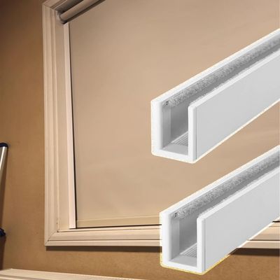 Elitix U Shape Window Light Blocker/Side Light Tracks, Side Channels - Original Light Blocking Strips, Heat Decorative Lighting Channels(White,129.5cm/51inch)