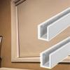 Elitix U Shape Window Light Blocker/Side Light Tracks, Side Channels - Original Light Blocking Strips, Heat Decorative Lighting Channels(White,129.5cm/51inch) view 1