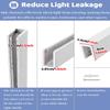 Elitix U Shape Window Light Blocker/Side Light Tracks, Side Channels - Original Light Blocking Strips, Heat Decorative Lighting Channels(White,129.5cm/51inch) view 3