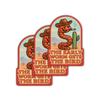 (3 Pcs) The Early Worm Gets The Bird Sticker - Funny Cute Worm Cowboy Decal - Humorous Wild Western Decal - Country - Funny Animal Cowboy - Sticker 3 Inch for Laptop Water Bottles view 1