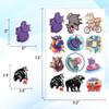 100PCS Hippo Stickers  Funny Hippopotamus Stickers Pack for Water Bottles, Laptop, Scrapbook, Journaling, Party Favors, Waterproof Vinyl Animal Stickers view 3
