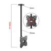 Ceiling TV Mount Stand - Adjustable Ceiling TV Mount Bracket 45 Swivel Bracket For 24-43 Inch TV Supports Up To 30 Kg/66 Lbs LCD TV Floor Stand Ceiling/Floor Mounting view 2