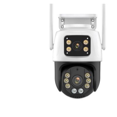 LNBBEQ 15MP HD Outdoor IP Camera WiFi Three Screen Security PTZ Camera 4K 8MP Dual Screen Ai Tracking CCTV Video Surveillance(UK Plug,8MP Add 128G)