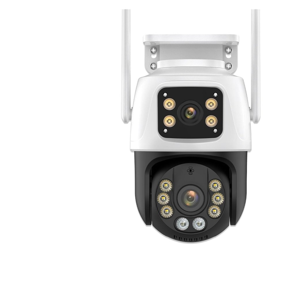LNBBEQ 15MP HD Outdoor IP Camera WiFi Three Screen Security PTZ Camera 4K 8MP Dual Screen Ai Tracking CCTV Video Surveillance(UK Plug,8MP Add 128G)
