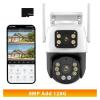 LNBBEQ 15MP HD Outdoor IP Camera WiFi Three Screen Security PTZ Camera 4K 8MP Dual Screen Ai Tracking CCTV Video Surveillance(UK Plug,8MP Add 128G) view 2