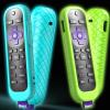 2 Pack Case for Roku Remote Cover Compatible with Hisense and TCL TV Stick Controller, Silicone Skin Sleeve Blue Green view 1