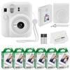 Fujifilm Instax Mini 12 Instant Camera + 60 Photo Prints + Quality Photo Value Bundle, Case, Decoration Stickers, Frames, Photo Album, (Clay White) view 1