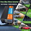 3000 Watt Pure Sine Wave Power Inverter 12V/24V/48V/60V/72V DC to 110V 120V/240V Converter for Family RV Off Grid Solar Car with AC Power Outlets LCD Display,24v to 110v view 4