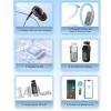 Bewinner On Headset, Handsfree Wireless Headset Retractable, Earphone with LCD Digital Power Display Ergonomic Design for Driving Business Calls (Electroplated Bright Silver) view 3