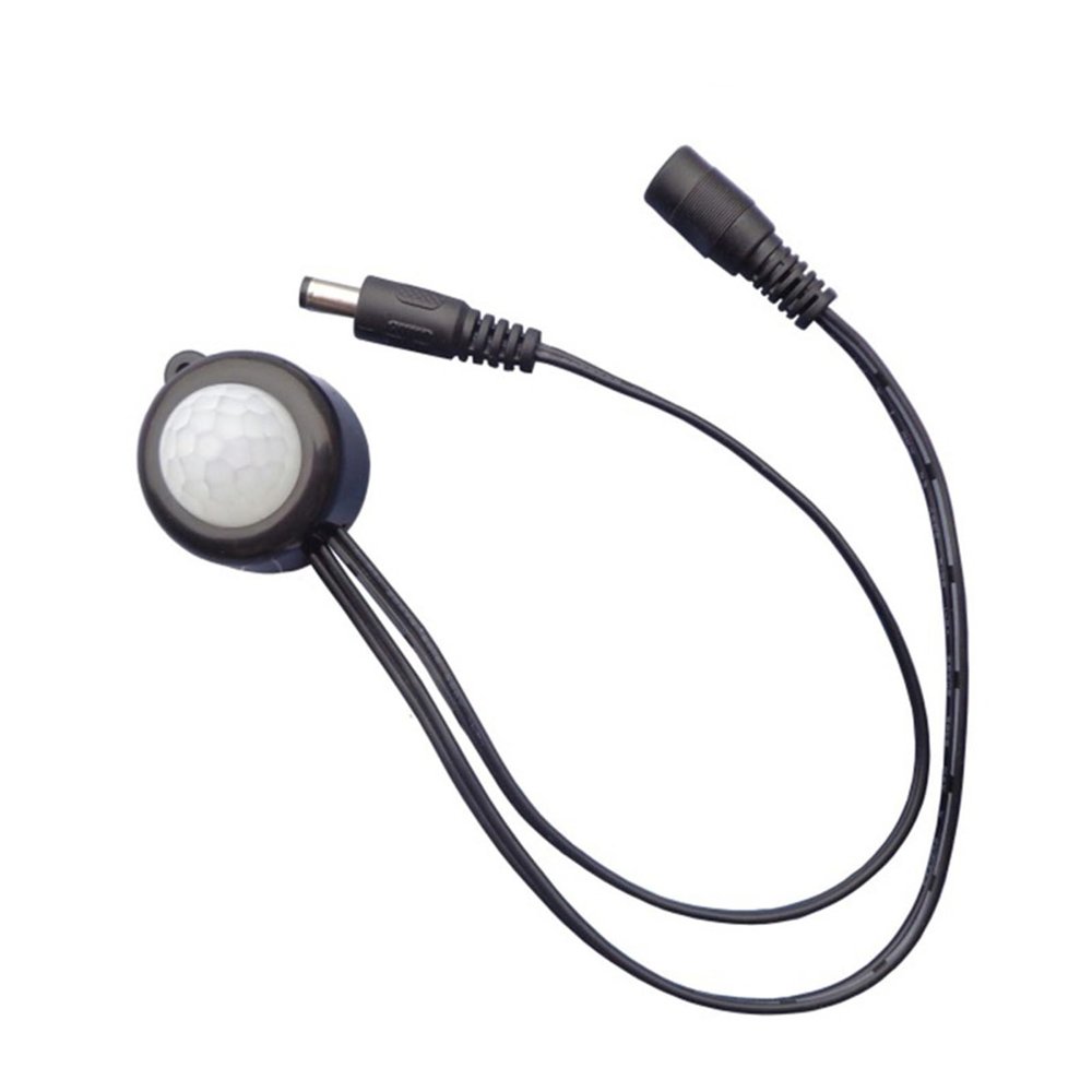 DC5V-24V 12V Human Body Infrared Motion Sensor Detector Control LED Light bar photosensitive Switch DC Connector(TDL-2025 Black)