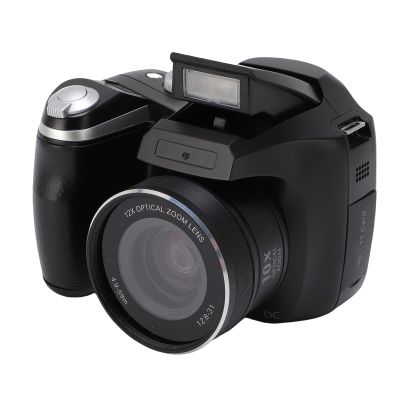 VELATEMOR Professional 4K DSLR Camera with 60MP Resolution, 12x Optical Zoom, Built in Flash, Easy Scene Modes for Stunning Photos and Videos (Black)
