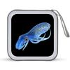 Blue Squid Funny CD Case 40 Capacity DVD Storage Holder Portable Disc Wallet Organizer Bag for Home Travel view 1