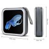 Blue Squid Funny CD Case 40 Capacity DVD Storage Holder Portable Disc Wallet Organizer Bag for Home Travel view 2