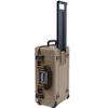 Dark Desert Dirt Pelican 1535 Air case with TSA locking latches. Comes with padded dividers & mesh multi pouch lid organizer. view 2