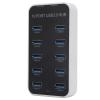 10 Port USB 30. Hub Splitter, Data Hub USB Docking Station, Fast Data Up to 5Gbps, DC12V 24V Powered USB Expansion Hub with for Laptop Desktop TV Gaming Console view 3