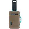 Dark Desert Dirt & Teal Pelican 1535 Air case. Comes Empty & with Wheels. view 1