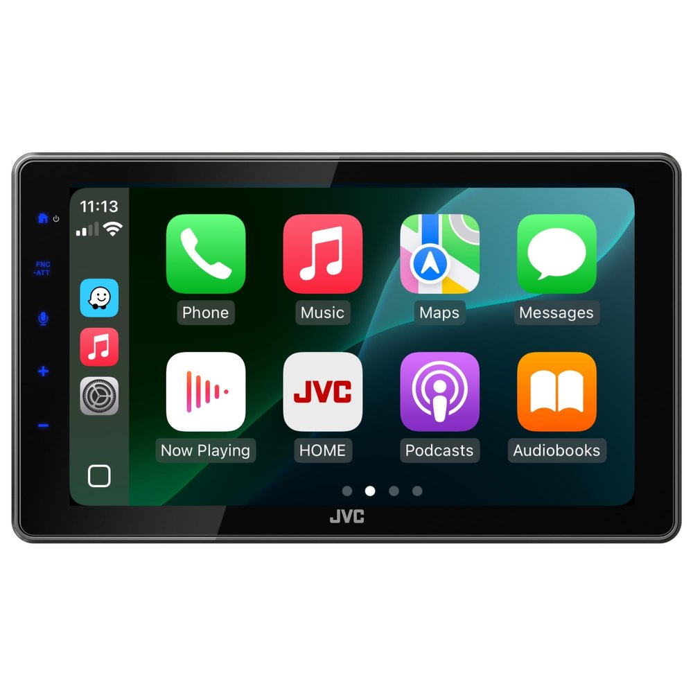 JVC KW-Z900W 9 Inch HD Touchscreen Car Stereo, Wireless Apple CarPlay Android Auto, Bluetooth, HDMI Input, Backup Camera Ready, SiriusXM Ready, Single DIN Floating Display, 3 RCA Preouts