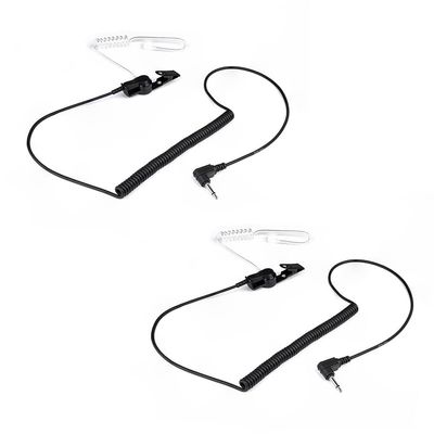 Bommeow 2 Packs BCT01-35L Acoustic Tube Receive Listen Only Earpiece for Motorola Kenwood Speaker Mic for Police Security and Law Enforcement Use TC-700 510 585