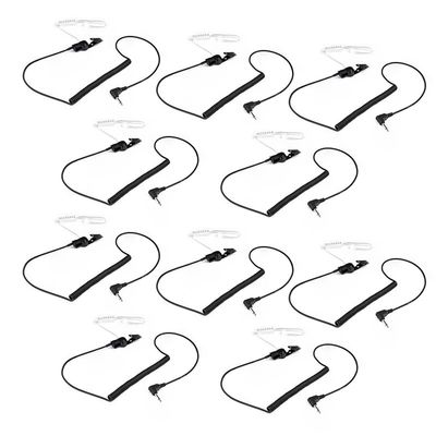 Bommeow 10 Packs BCT01-35L Acoustic Tube Receive Listen Only Earpiece for Motorola Kenwood Speaker Mic for Police Security and Law Enforcement Use TC-700 510 585