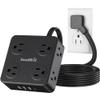 12 in 1 Power Strip Extension Cords with Multiple Outlets, 8 Outlets & 4 USB Ports Extension Cord, Flat Plug Compact Charging Station view 1