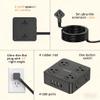 12 in 1 Power Strip Extension Cords with Multiple Outlets, 8 Outlets & 4 USB Ports Extension Cord, Flat Plug Compact Charging Station view 4