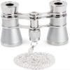Monoculars Telescope High Power 3 X 25 Foldable Opera Glasses Binoculars Metal Body with Chain Optical Lens Theater Telescope Women s Clear Binoculars (Black) (Silver) view 1