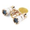 Monoculars Telescope High Power 3 X 25 Foldable Opera Glasses Binoculars Metal Body with Chain Optical Lens Theater Telescope Women s Clear Binoculars (Black) (Silver) view 4
