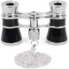 Monoculars Telescope High Power 3 X 25 Foldable Opera Glasses Binoculars Metal Body with Chain Optical Lens Theater Telescope Women s Clear Binoculars (Black) (Black) view 1