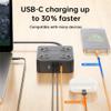12 in 1 Power Strip Extension Cords with Multiple Outlets, 8 Outlets & 4 USB Ports Extension Cord, Flat Plug Compact Charging Station view 3
