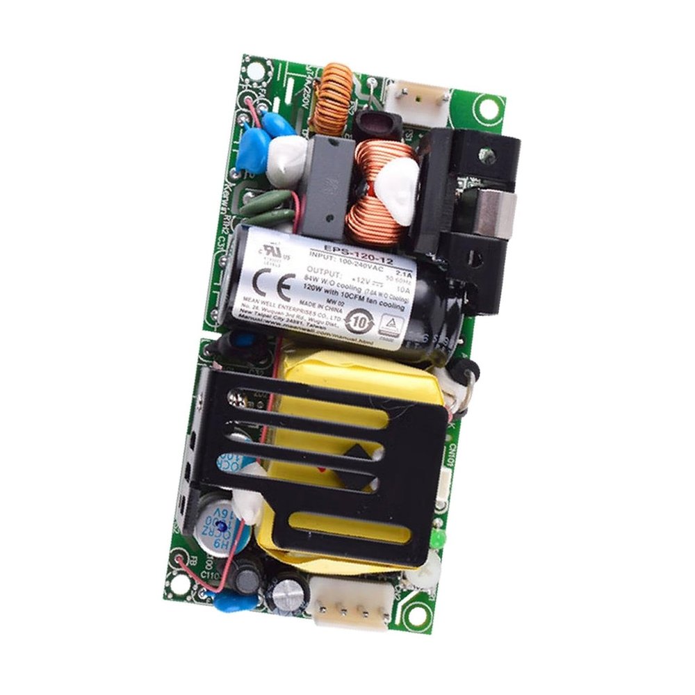 KCDADA EPS-120-12 12V DC Industrial Power Supply, 120W with Fan Cooling or 84W Natural Cooling, 80-264VAC Wide Input, High Efficiency, for Industrial Electronics, Control Systems, and Machinery