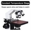 2000X Professional Lab Biological Microscope with 7" LCD, 5MP Digital Eyepiece & Temperature-Controlled Stage for Research view 2
