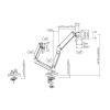 BEGWVDJTP Hovering Telescopic arm Support Base Dual Screen Cloth Gas Spring Display Stand Suitable for 13-32 inch Screen view 2