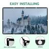 60-150 Inch Outdoor Projector Screen, 16: 9 Full HD 3D 4K Wrinkle-Free Portable Washable Movies Screen with Black Backing for Home Cinema, Garden Party(60 in) view 4