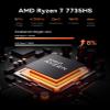 ACEMAGICIAN M1 Mini PC AMD Ryzen 7 7735HS 24GB LPDDR5 1TB PCle SSD Mini Computers (8C/16T, up to 4.75GHz), Windows 11 Pro Radeon 680M 4K Triple Display Desktop Computers 3.2Type-C/LAN 2.5G/BT5.2/WiFi6 view 2