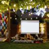 60-250 Inch Outdoor Projector Screen, 4:3 Aspect Ratio 4K HD 3D Washable Foldable Movie Screen for Home Theater Cinema Backyard Party(250 in) view 2