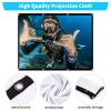60-250 Inch Outdoor Projector Screen, 4:3 Aspect Ratio 4K HD 3D Washable Foldable Movie Screen for Home Theater Cinema Backyard Party(250 in) view 4